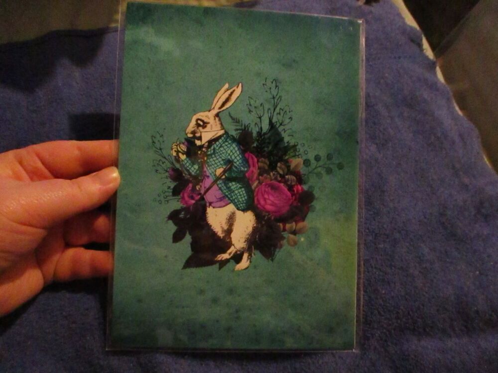 White Rabbit - Late - Alice in Wonderland - Professional Print - A5 Size. By Goblin Dreams