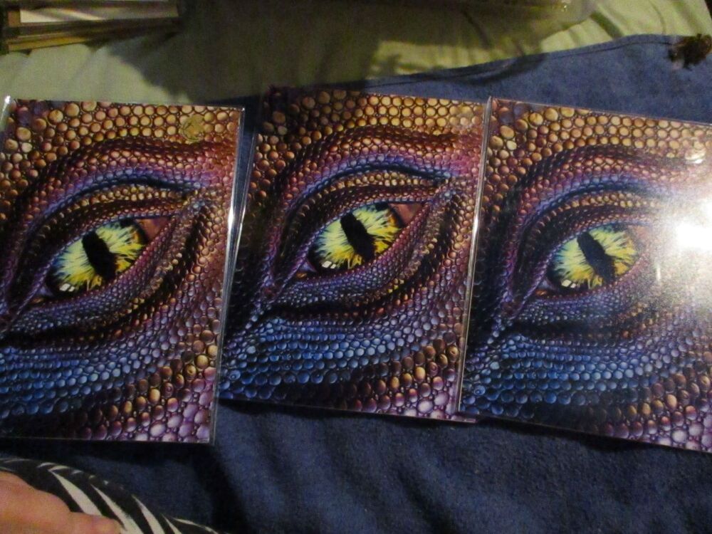 Bronze & Blue Dragon Eye - Professional Print - A5 Size. By Goblin Dreams