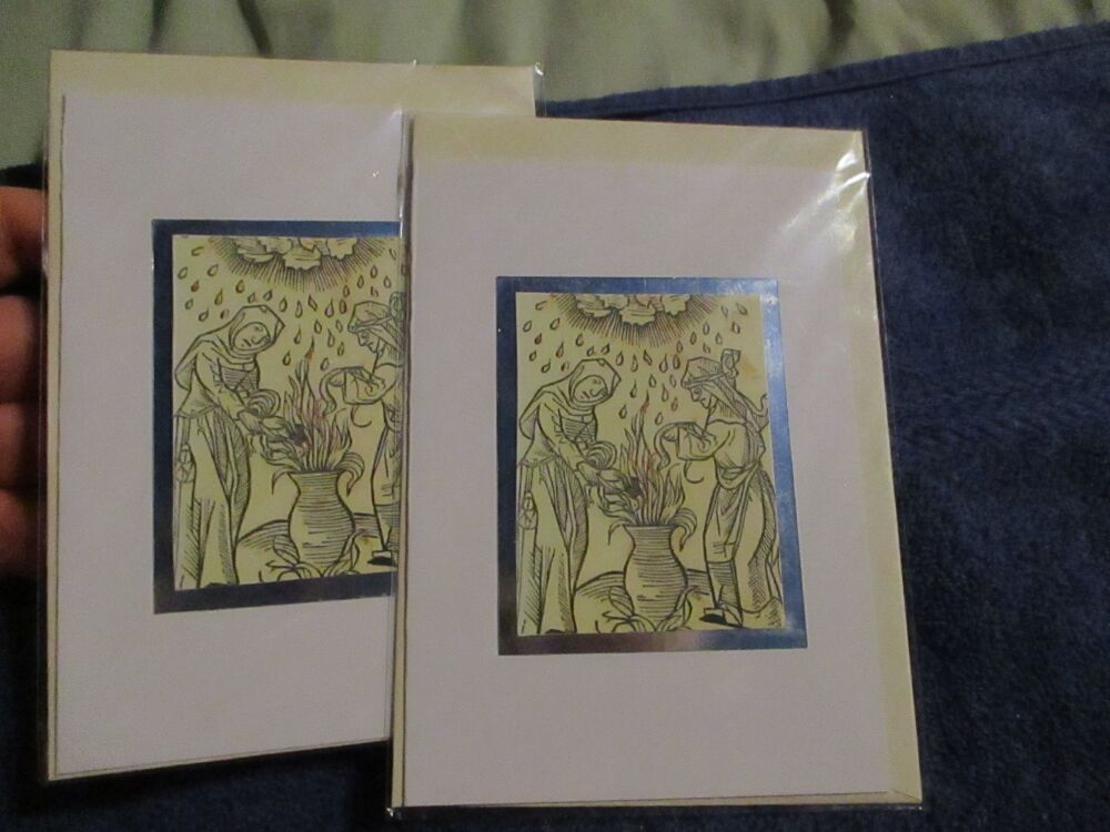 Medieval Style Scene (Retro look) Greeting Card - A6 Size. By Goblin Dreams