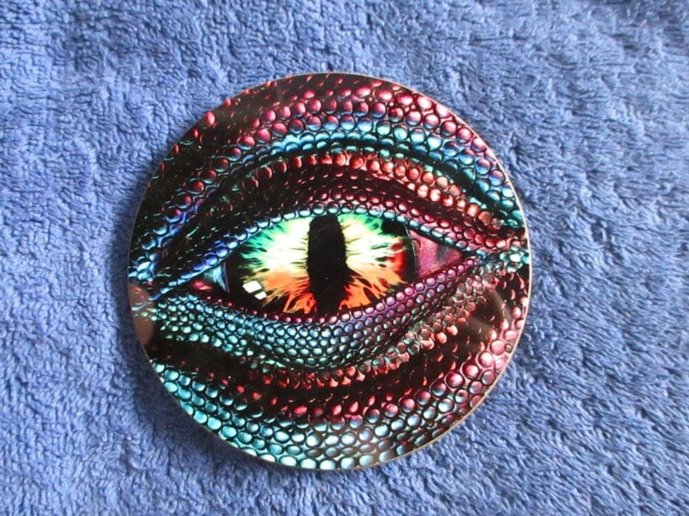 Pink and Blue Dragon Eye - Hardwood Printed Decoration Coaster