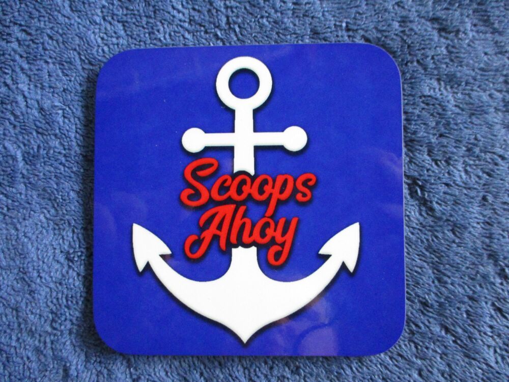 Scoops Ahoy - Stranger Things - Hardwood Printed Decoration Coaster