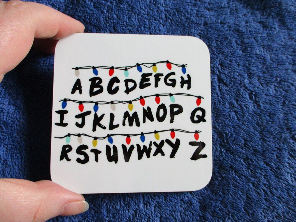 Alphabet Wall ABC - Stranger Things - Hardwood Printed Decoration Coaster