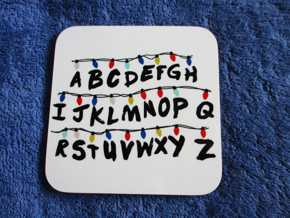 Alphabet Wall ABC - Stranger Things - Hardwood Printed Decoration Coaster