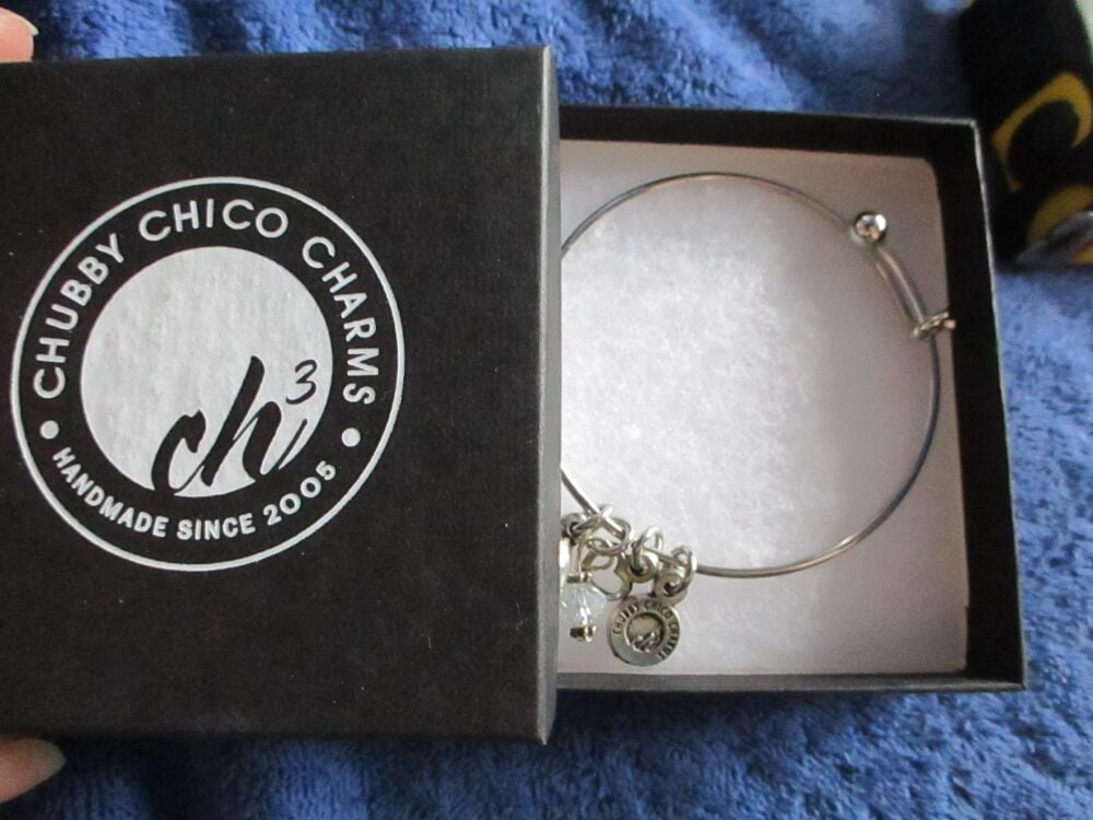 Book Lover Gnome Expandable Bangle Bracelet - Chubby Chico Charms (Ch3)