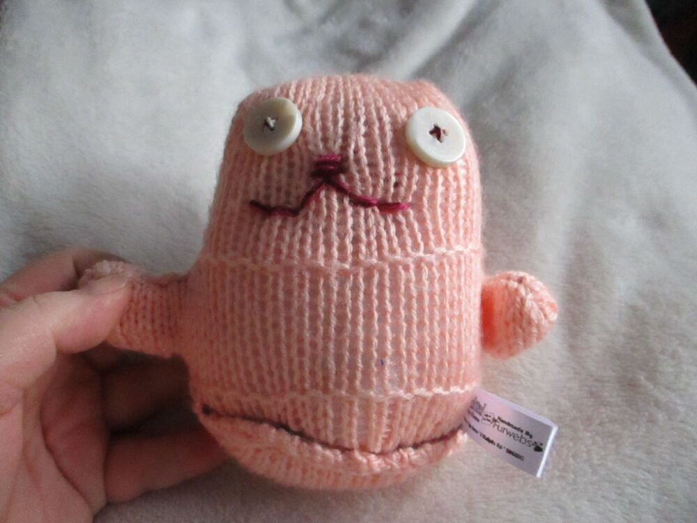 Peach with Creamy Eyes Midi Ted - Knitted By KittyMumma