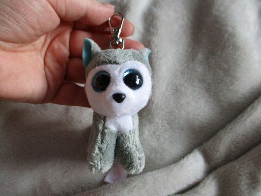 Missing Swing Tag - "Slush" the Husky Keyclip Keyring -  TY Beanie Boos