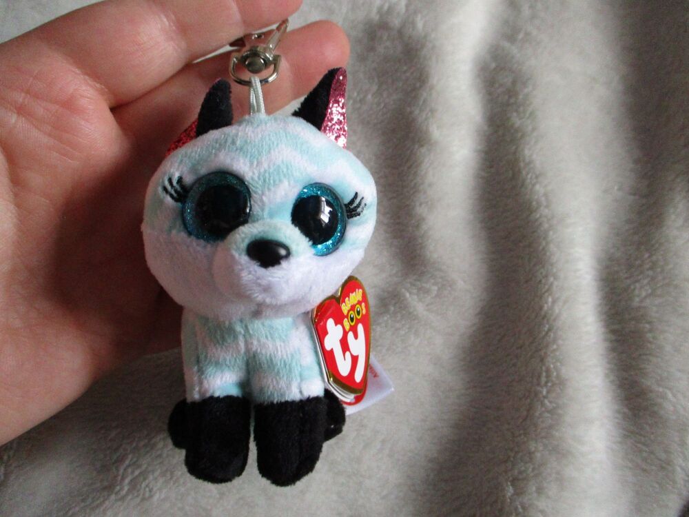 "Atlas" the Fox Keyclip Keyring -  TY Beanie Boos