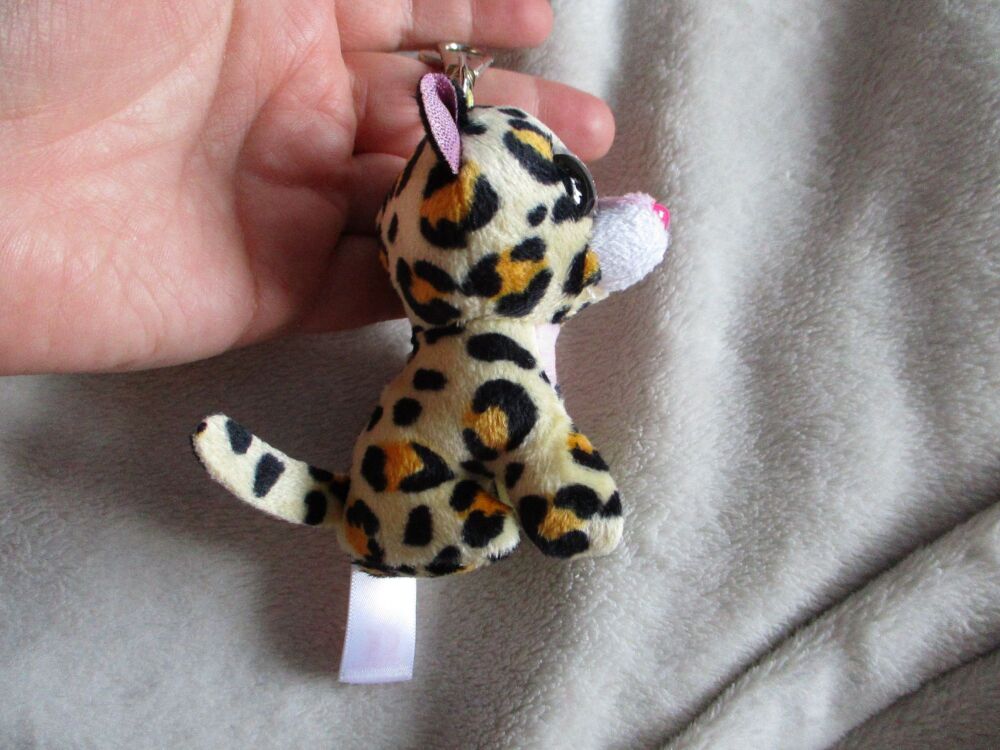 "Livvie" the Leopard Keyclip Keyring -  TY Beanie Boos