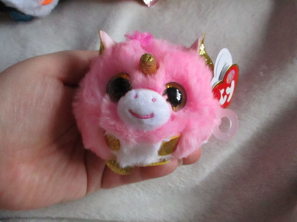 "Fantasia" the Pink Unicorn -  TY Puffies