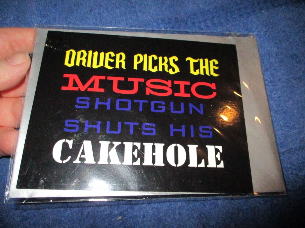 Driver Picks The Music -  Supernatural Style -  Greeting Card - A6 Size. By Goblin Dreams