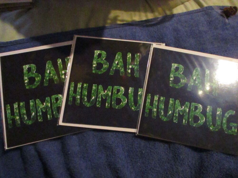 "Bah Humbug" Rude Christmas Card - Greetings Card