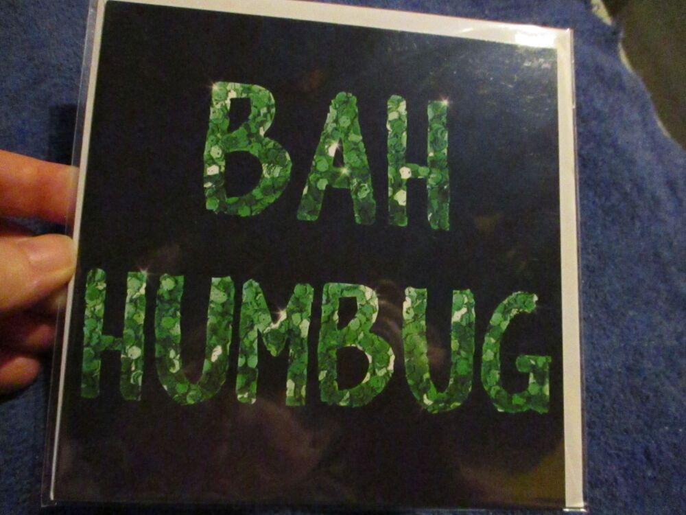 "Bah Humbug" Rude Christmas Card - Greetings Card