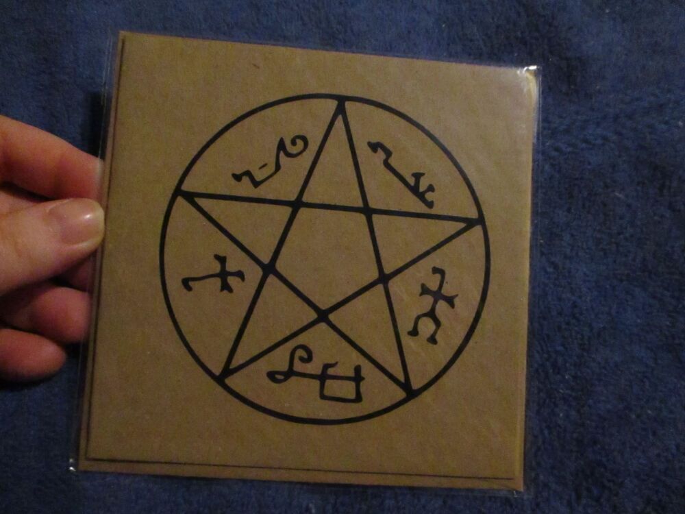 Pentacle - Supernatural Style - Square card - Greetings Card