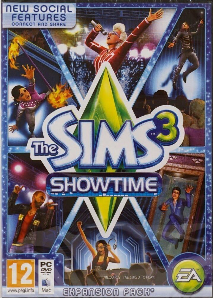 The Sims 3: Showtime (PC: Windows/ Mac, 2012) - SEALED EUROPEAN