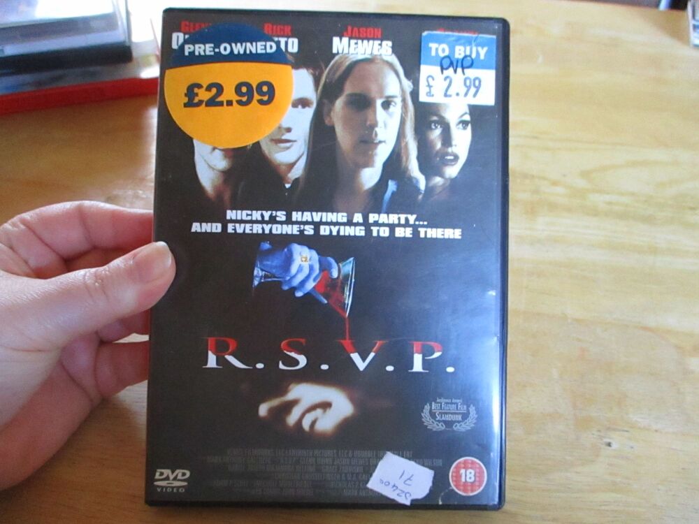 R.S.V.P - DVD -LM Disc. VGC Case - Pal (S240071)