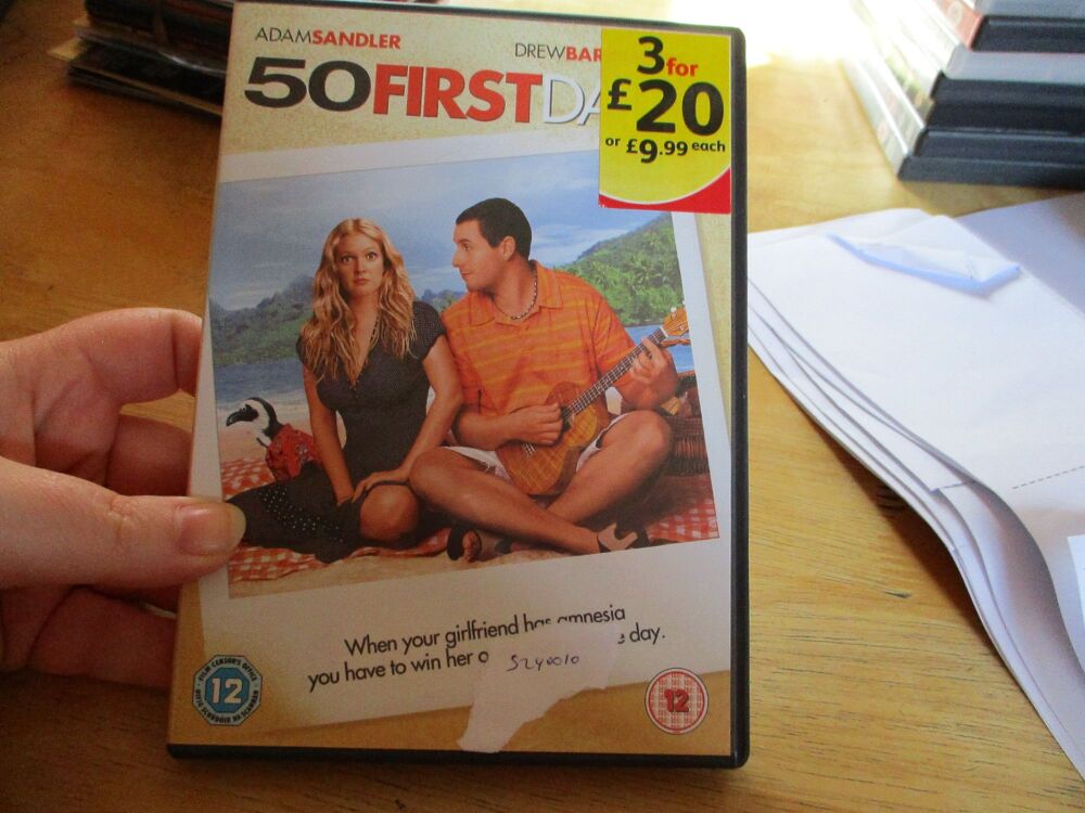 50 First Dates - DVD - LN Disc. VGC Case - Pal (S240010)