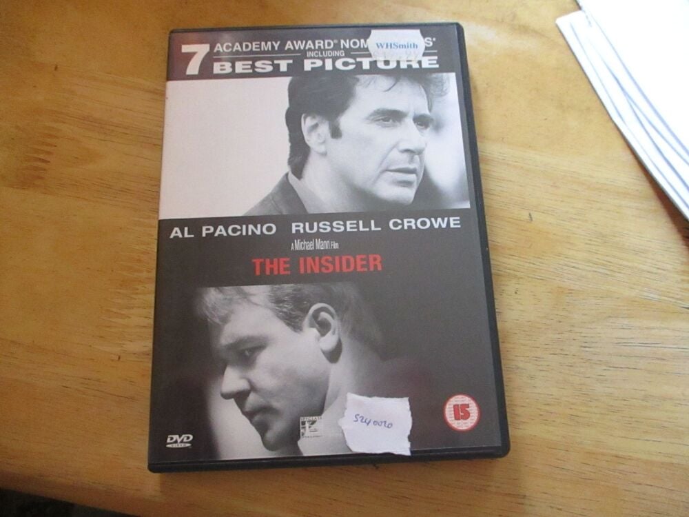 The Insider - DVD - VLSS Disc. VGC Case - Pal (S240020)