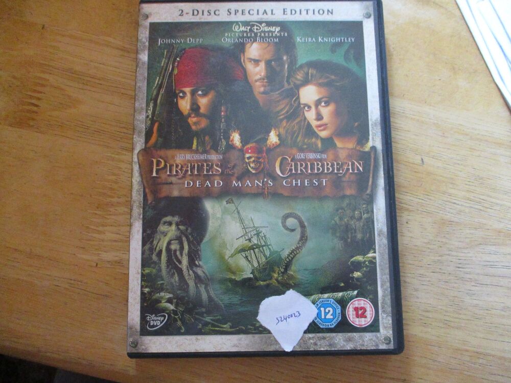 Pirates Of the Caribbean - Dead Mans Chest - DVD - LM/LN Disc. VGC Case - Pal (S240023)
