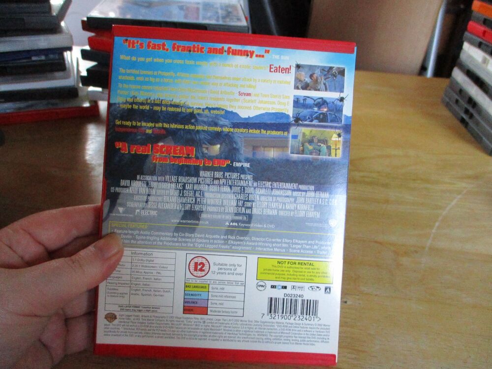 Eight Legged Freaks - DVD - LN Disc. VGC Card Case - Pal (S240034)