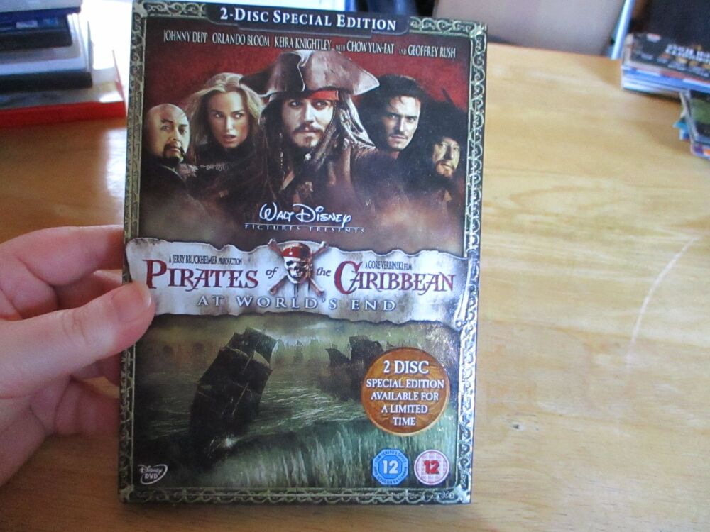 Pirates Of the Caribbean - At Worlds End - DVD - LN Disc. VGC Case - Pal (S240063)