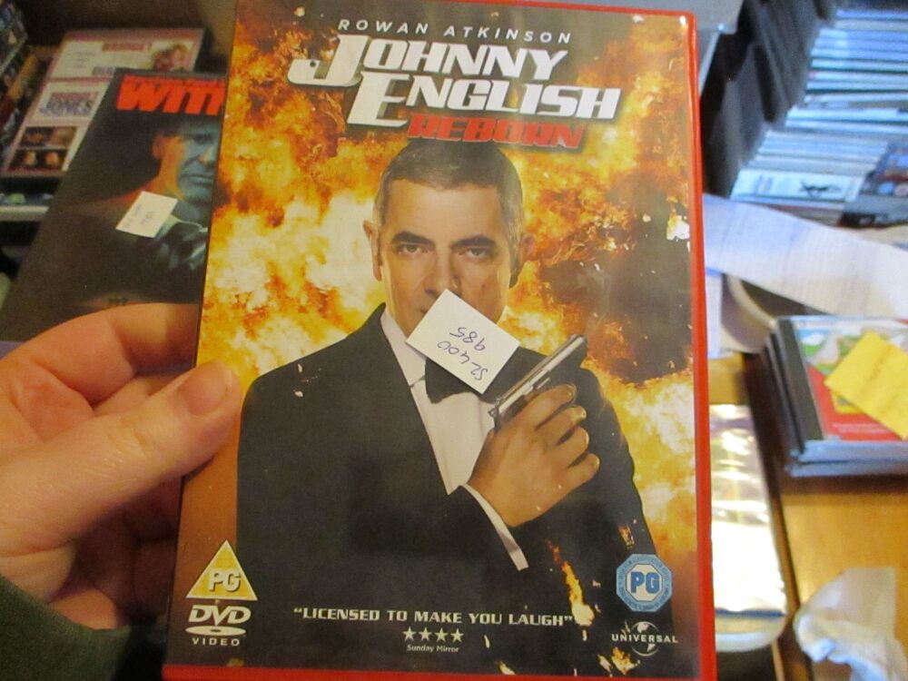 Johnny English Reborn - DVD - Cloudy Disc. VGC Case - Pal (S2400985)