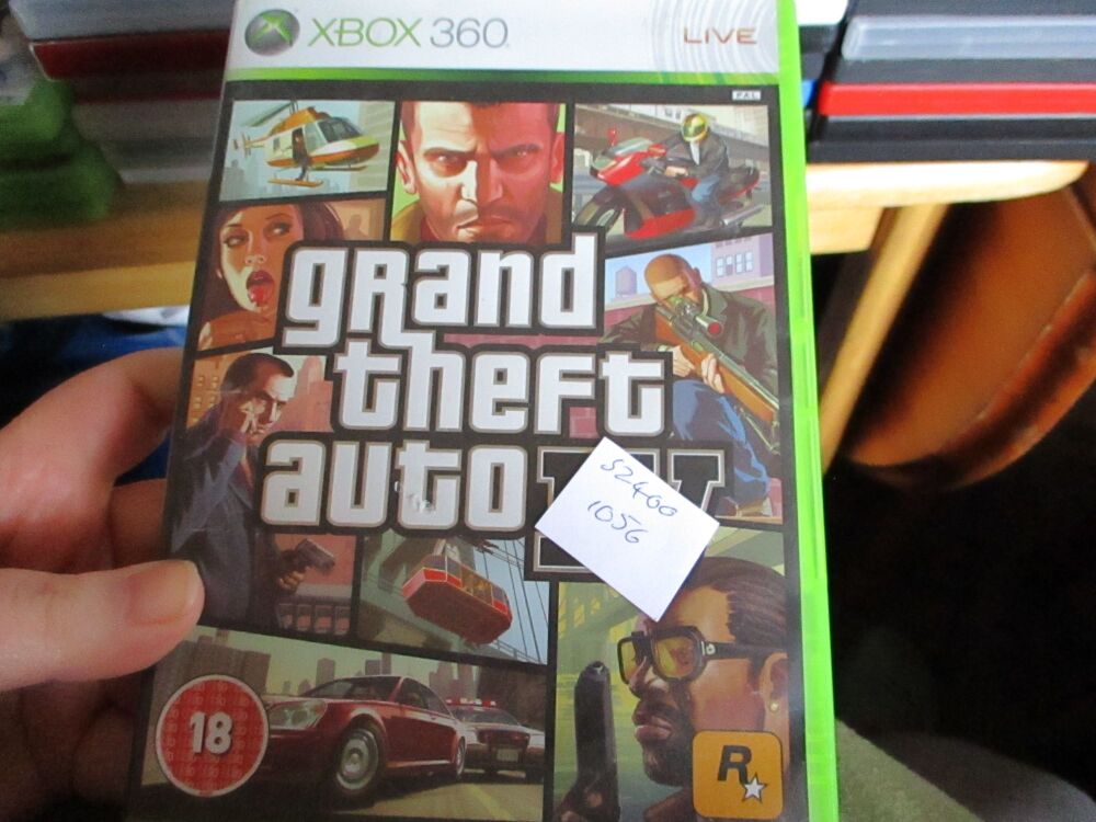 Grand Theft Auto 4 - Xbox 360 Game - HSM Disc. VGC Case - Pal (S24001056)