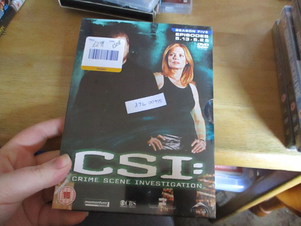 CSI Season 5 Ep13-25 - DVD - SEALED Disc. VGC Case - Pal (S2400968)