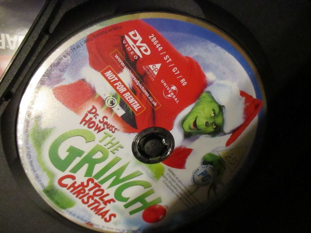 How The Grinch Stole Christmas - DVD - HSM Disc. VGC NOC Case - Pal (S2400933)