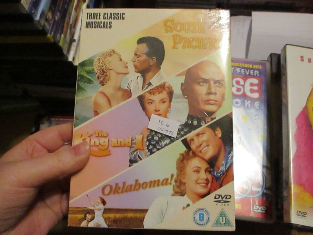 3 Classic Musicals - South Pacific/The King And I/ Oklahoma! - DVD - SEALED Disc. VGC Case - Pal (S2400931)