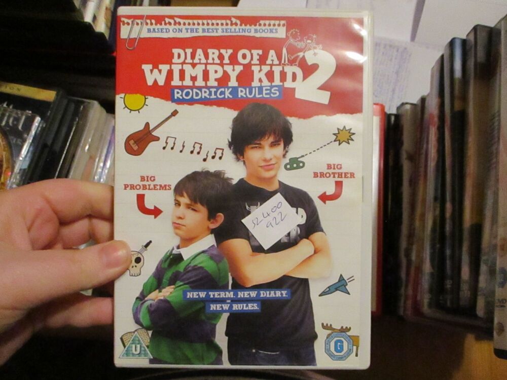 Diary Of A Wimpy Kid 2 - Rodrick Rules - DVD - FS Disc. VGC Case - Pal (S2400922)
