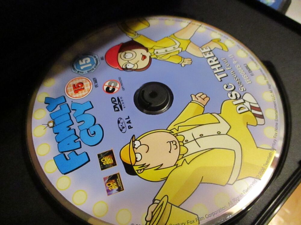 Family Guy Season 4 Disc 3 Only-  DVD - FP/FS Disc VGC NOC Case - Pal (S2400887)