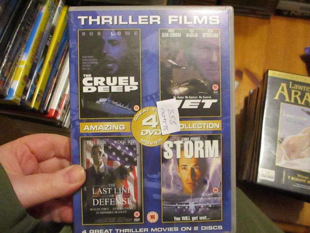 Thriller Films Collection - The Cruel Deep/Jet/The Last Line Of Defense/Storm -  DVD - FS/FP Disc VGC Case - Pal (S2400858)