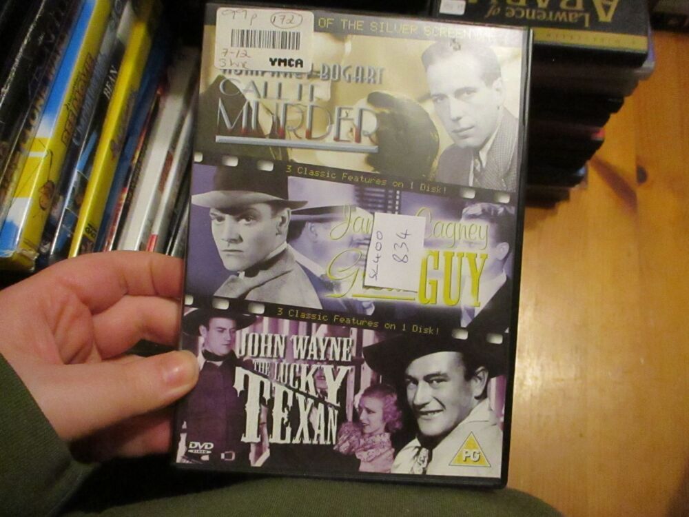 3 Classics Of The Silver Screen - Tough Guys Call It Murder/Great Guy/The Lucky Texan -  DVD - LN Disc VGC Case - Pal (S2400834)