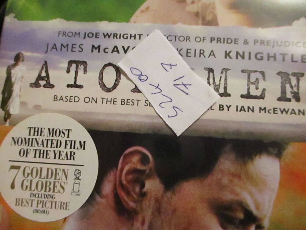 Atonement - DVD - LN Disc - VGC Case - Pal (S2400717)