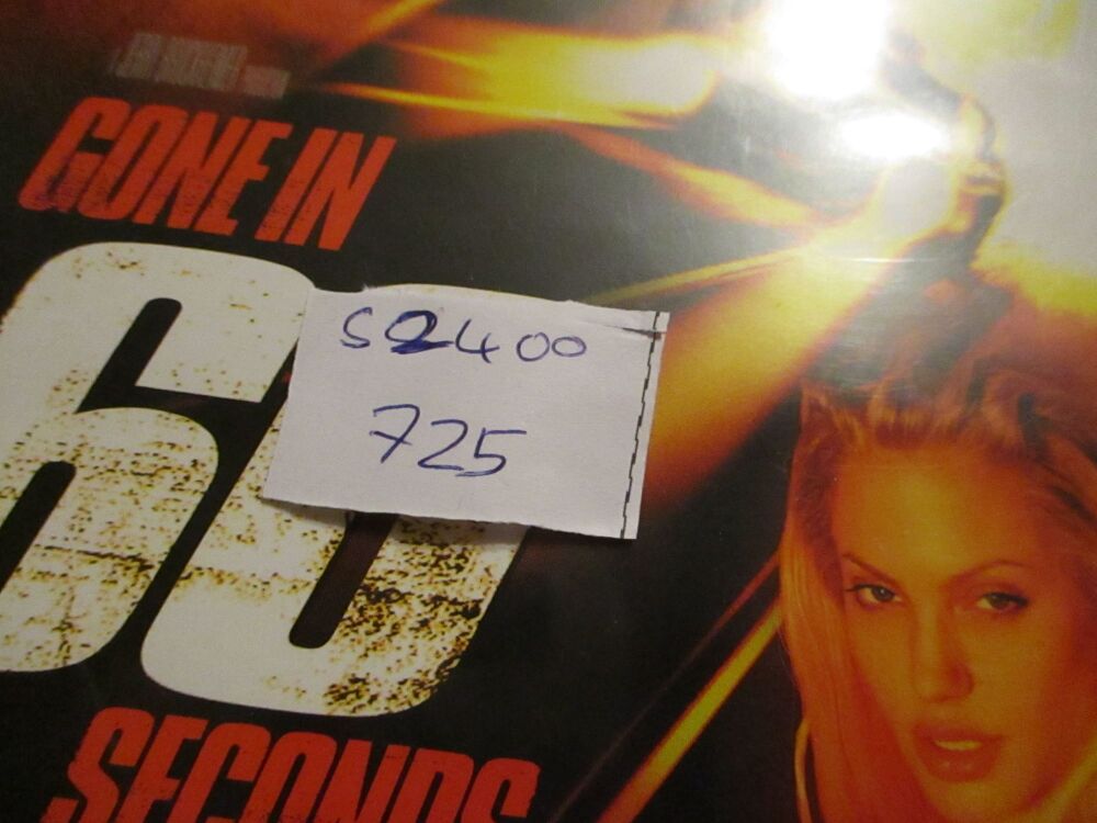 Gone In 60 Seconds - DVD - VLSS Disc - VGC Case - Pal (S2400725)