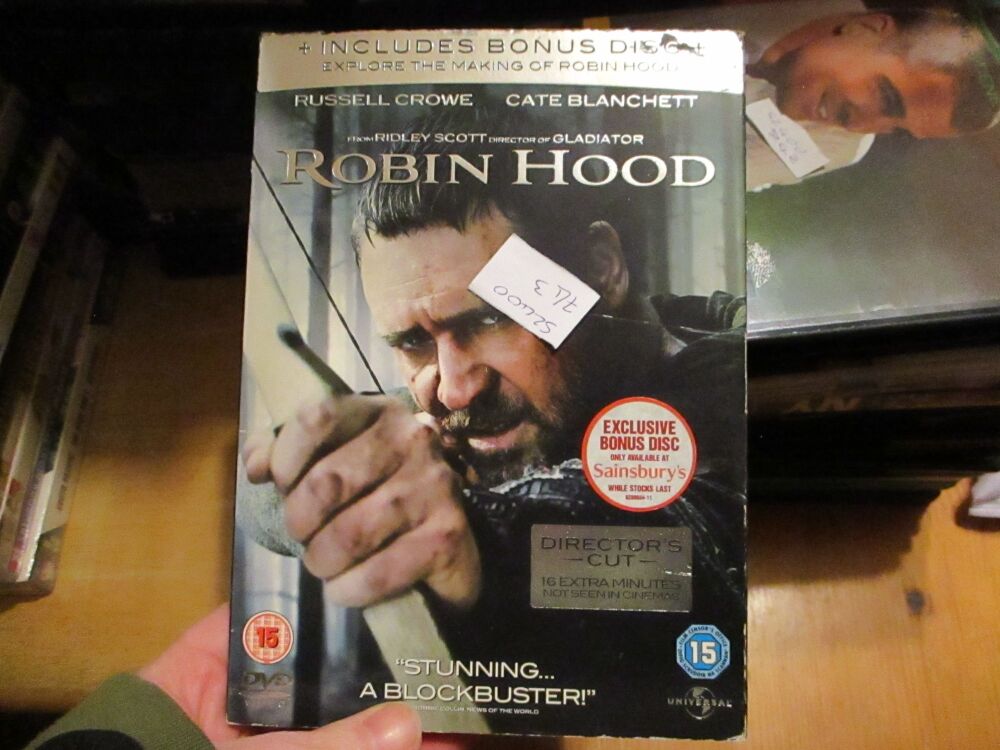 Robin Hood Directors Cut 2 Disc Edition - DVD - FS/LN Disc - VGC Case - Pal (S2400743)