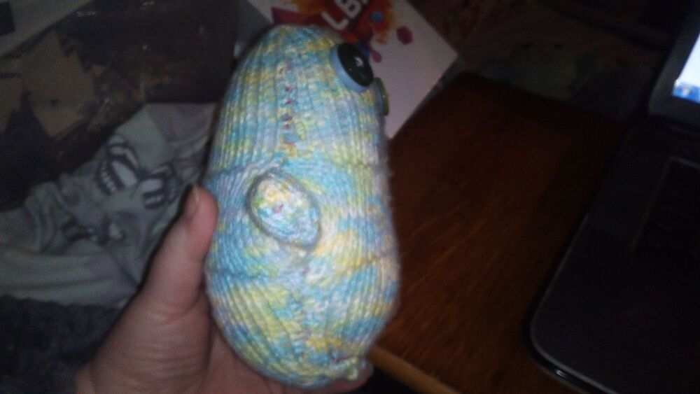 (p)Oversized Green Blue White Mottled Ted