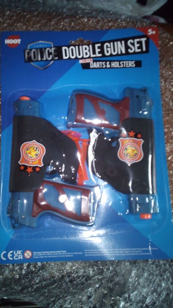 Toy Police Force Double Gun Set - With Plastic Darts