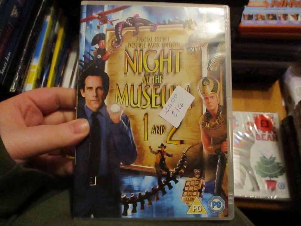 Night at the Museum 1 & 2 Box Set - DVD - FP/FS Disc - VGC Case - Pal (S2400814)