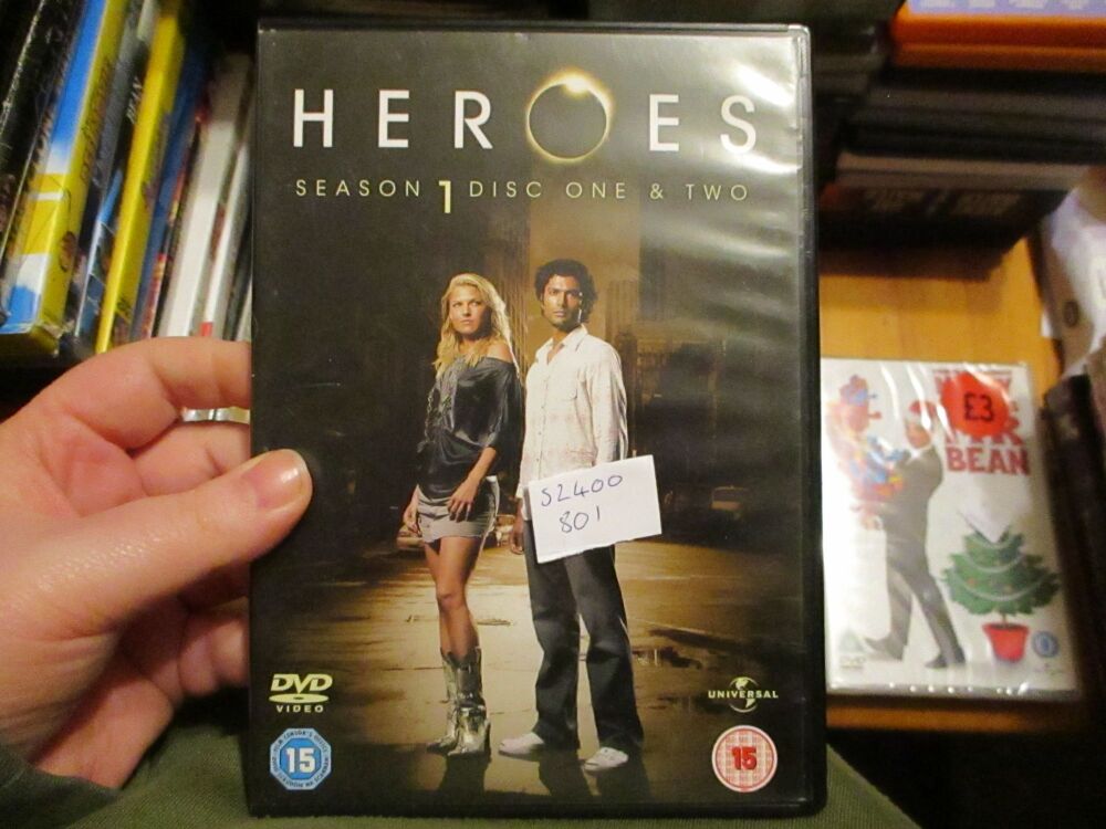 Heroes Series One - Disc 1 & 2 - DVD - LN/FP Disc - VGC Case - Pal (S2400801)