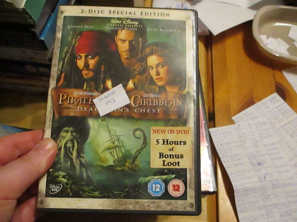 Pirates Of The Caribbean - Dead Man's Chest 2 Disc Special Edition - DVD - HSM/FP Disc - VGC Case - Pal (S2400593)