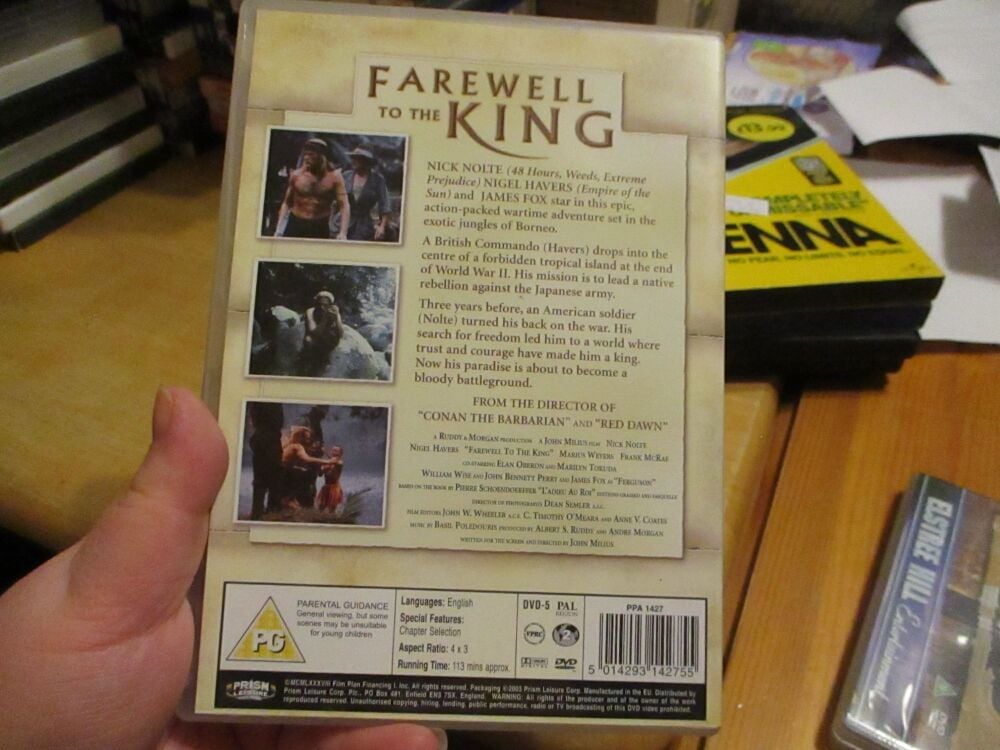 Farewell To The King - DVD - LN Disc - VGC Case - Pal (S2400528)