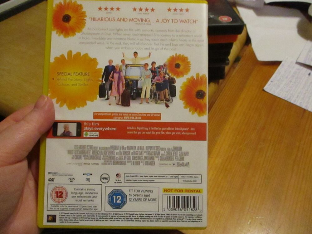 The Best Exotic Marigold Hotel - DVD - FP/LM Disc - VGC Case - Pal (S2400472)