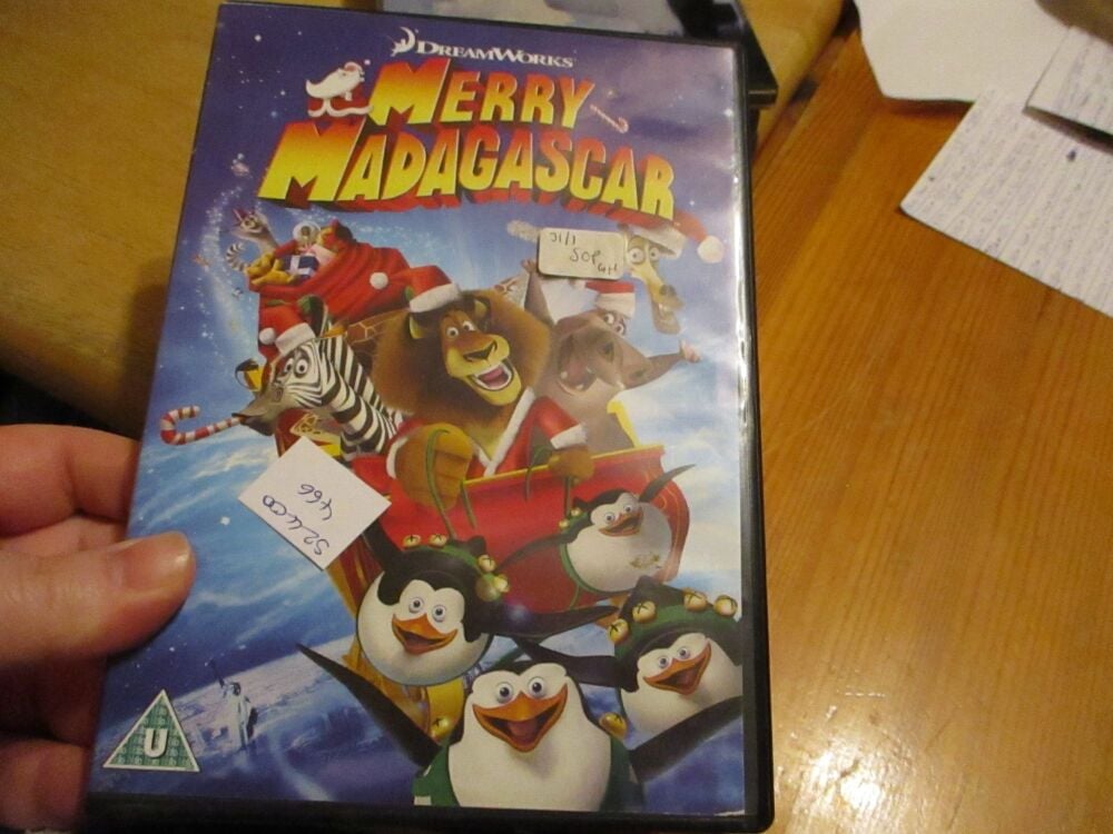 Merry Madagascar - DVD - FP/LM Disc - VGC Case - Pal (S2400466)