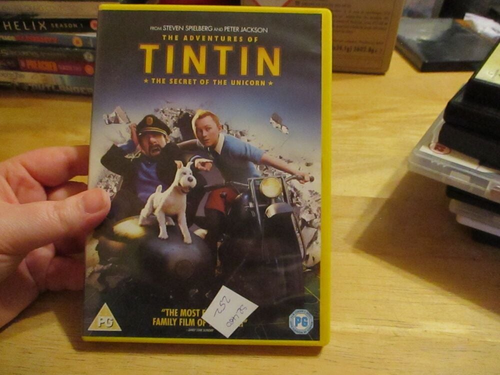 The Adventures Of TinTin - The Secret Of The Unicorn - DVD - LN Disc - VGC Case - Pal (S2400252)