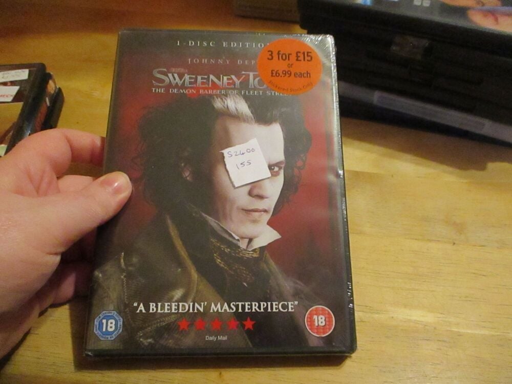 Sweeney Todd - DVD - SEALED Disc - VGC Case - Pal (S2400155)