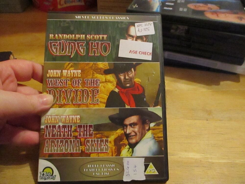 Silver Screen Classics - Gung Ho, West Of The Divide, Neath The Arizona Skies - DVD - LN Disc - VGC Case - Pal (S2400154)