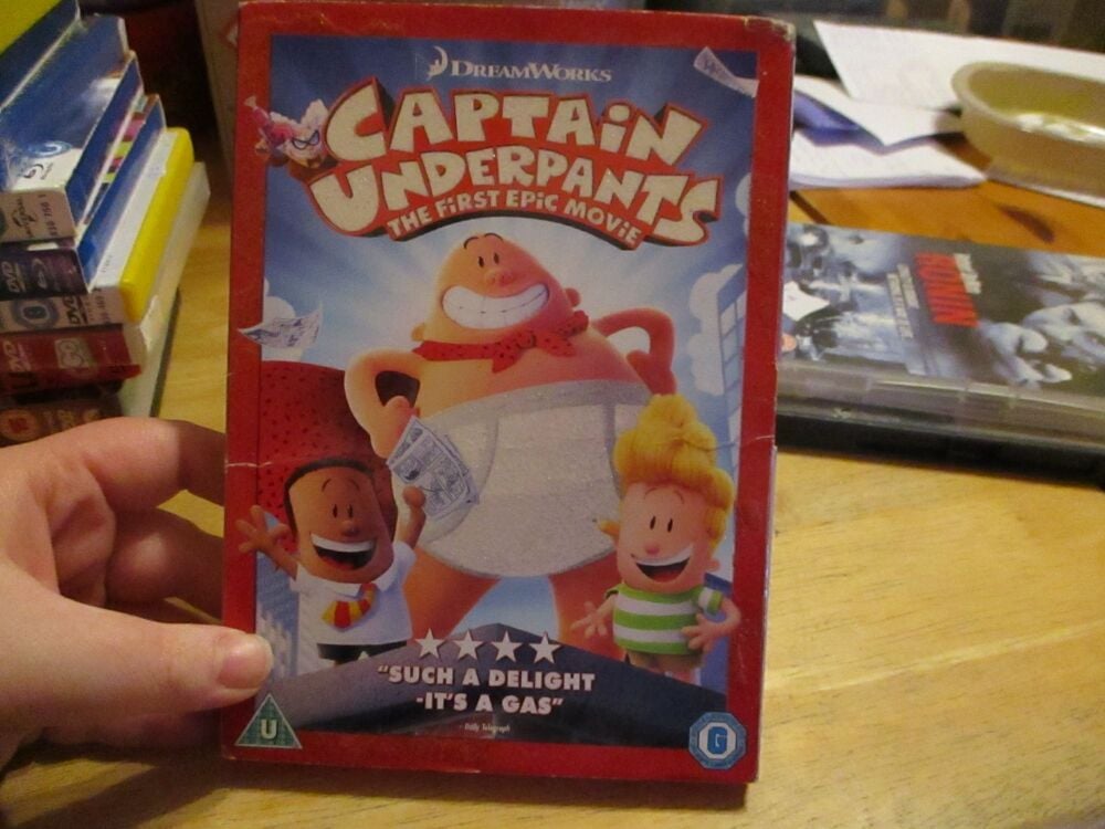 Captain Underpants - The First Epic Movie - DVD - LN Disc - VGC Case - Pal (S2400133)