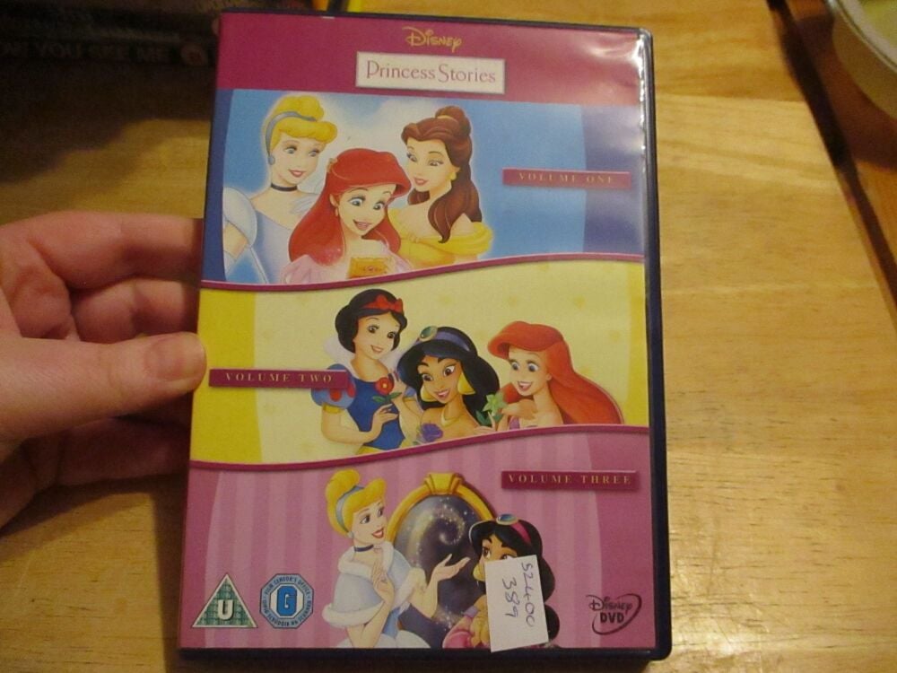 Disney Princess Stories Vol 1,2&3 A Gift From The Heart / Tales Of Friendship / Beauty Shines From Within - DVD - LN Disc - VGC Case - Pal (S2400389)