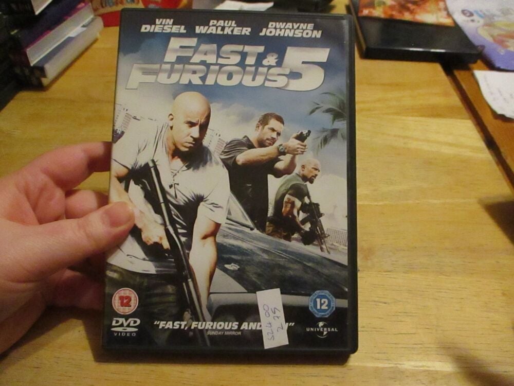 Fast & Furious 5  - DVD- FP Disc - VGC Case - Pal (S2400275)